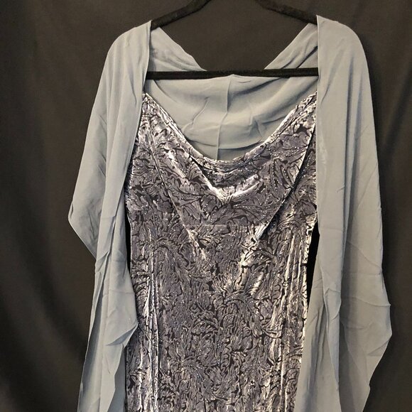 Stunning Carmen Marc Valvo beaded Velvet Gown: Size 12 - Picture 8 of 16